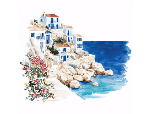 Download 22 JPG Greek Coastal Village Set - Coast Collection