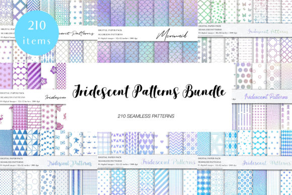 Download Iridescent Rainbow Patterns Bundle - Premium Bundle