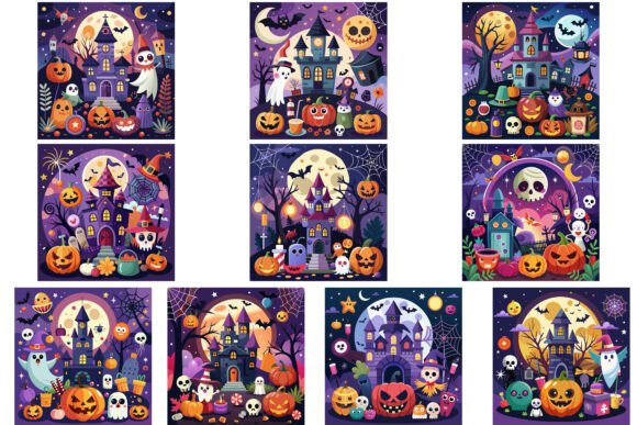 Download 10 Halloween Party Invitations Bundle - Invitation Collection