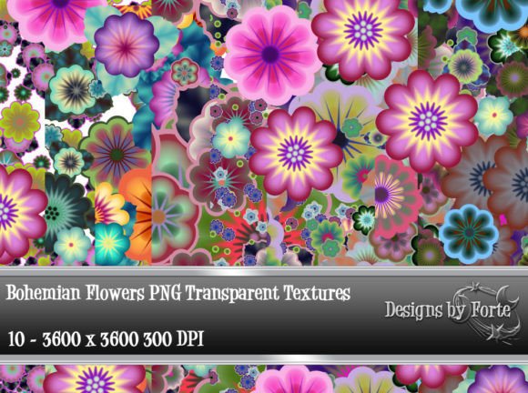Download Bohemian Flower PNG Transparent Textures - Transparent Collection