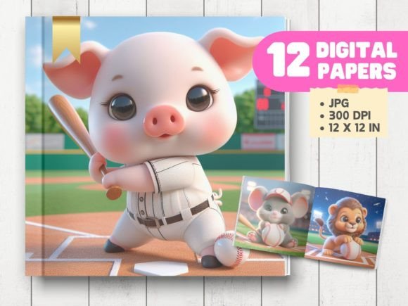 Download Cute Baby Animals Playing Baseball Image - Baseball image Collection
